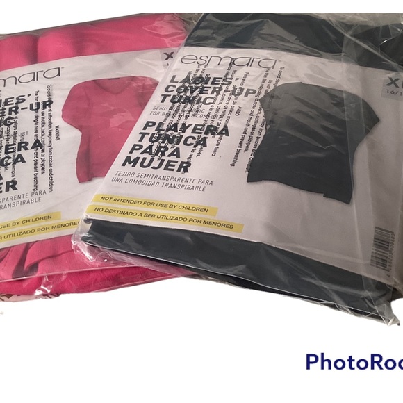 Esmara Ladies Cover Up Tunic, (1) Black Size & (1) Fusha @ Size XL/16-18 - Picture 2 of 6